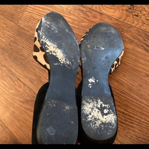 Steve Madden Calf Hair Slip On Flats Shoe Leopard - Picture 5 of 6